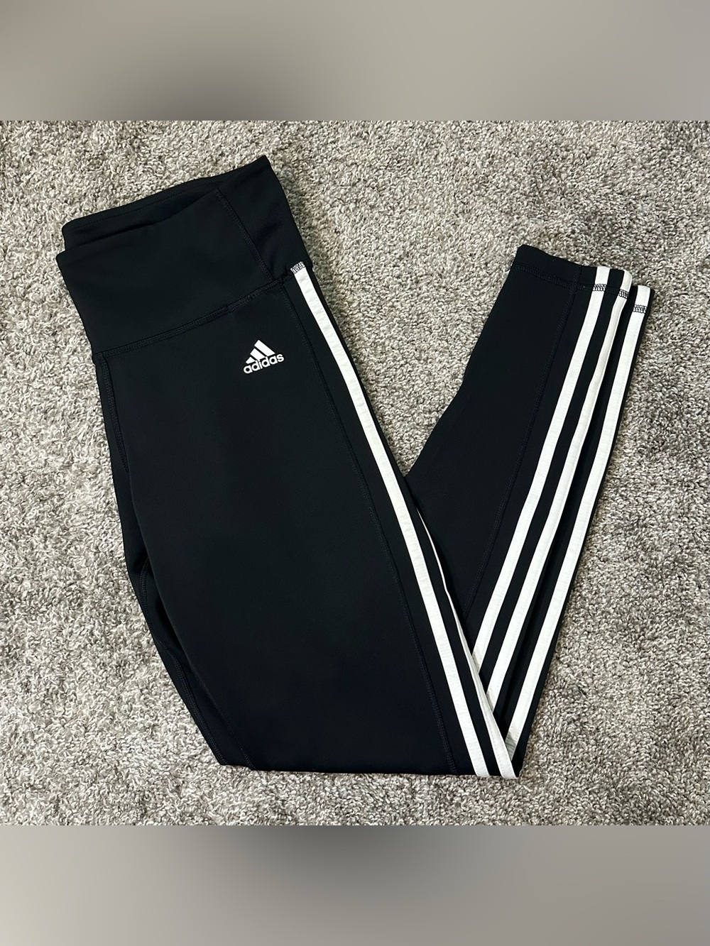 Adidas Women’s Climalite 3 Stripes Leggings Size Large